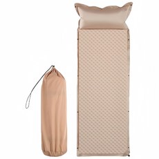 自動充氣拼接露營床墊 米色 單人床墊, 米色單人床墊(超取只限一個)