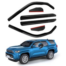 2021년 2022년 2023년 2024년 채널 레인 가드에서 2025년형 지프 그랜드 체로키 L 내구성 있는 사이드 윈드 디플렉터 스모크 통풍구 창문 바이저 차양막 4PCS, 34 For 2016-2024 4Runner