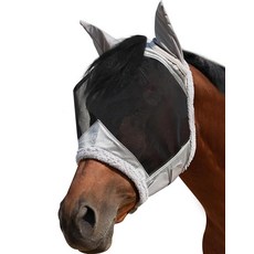 Harrison Howard Horse Fly 마스크 UV 보호 미세 메시 피부에 부드러운 울 감촉 플라이 및 자외선 차단 문라이트 실버 XL, M