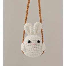 뜨개 인형 차량 실내 인테리어 파티 장식 행잉, 1개, 토끼