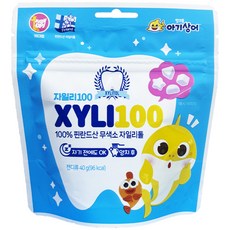 핑크퐁 아기상어 자일리100 자일리톨 캔디, 40g, 3박스
