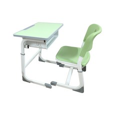 奢尚匯品 兒童學習桌椅 可陞降, 果綠色升降（白色架）,長65cm*寬45cm*高64-76cm