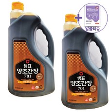 코스트코 샘표 양조간장 701 2.8L X 2 + 더메이런알콜티슈, 2개