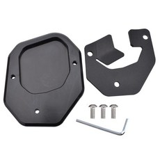 사이드 스탠드 발 확장 패드 지원 오토바이 확대기 플레이트, 1개, 1. 검정색