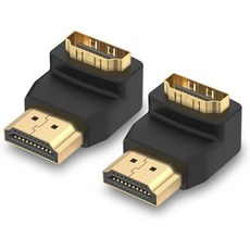 VCE HDMI 270도 어댑터 6개입 직각 (수-암 L자형 커넥터 4K@60Hz 3D 지원 TV 스틱 HDTV PC용), 90 degree - 2Pack