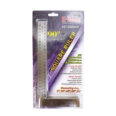 E-BASE 鐵工角尺 4吋-10吋 公制英制 量尺 刻度, 1個, 4吋100mm