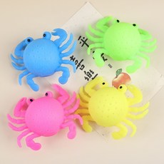 兒童花枝造型噴水玩具 寶寶洗澡戲水花灑, 黃色螃蟹（帶opp袋）, 1個