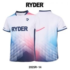 라이더 티셔츠 배드민턴 반팔 상의 남성 여성 게임웨어 화이트 블루 레드 2025R-14