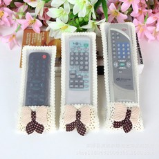 원격 제어 커버 패션 천 방진 보호 케이스 가전 제품 보관 가방 주최자 3, 1개, 1) Light yellow