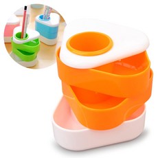 3단 수납 펜꽂이 정리함 보관 연필 필기구 소품 붓, 삼각, 삼각