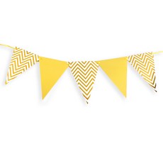 깃발모양 가랜드 금색