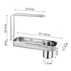 싱크 텔레스코픽 랙 길이 스토리지 홀더 비누 수도꼭지 주최자 수건, 03 style 3