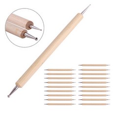 네일아트 우드 도트봉, 20개