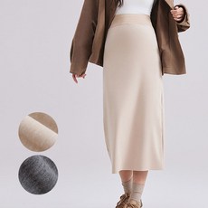 닥터원베리 여성 피치 니트 임산부 치마 롱 스커트