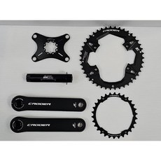 CRODER 43/30T 齒片 QUARQ 功率計 CRODER 功率盤 24mm中軸 CRODER 曲柄 功率大盤, 1個, 43/30T+爪片+中軸+曲柄-腿長