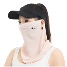 [UPF50+] 자외선 차단 메쉬 쿨 마스크 여성용 귀걸이형 얼굴 가리개 골프 등산 목토시, 1개, 핑크