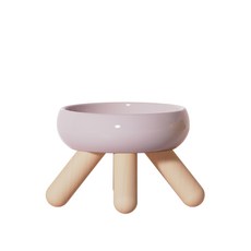 meoof Gulu陶瓷寵物碗，穩固防滑，減輕頸椎壓力，簡約時尚, 櫻花粉,食碗, 1個