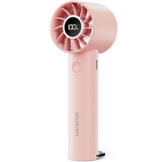 Gaiatop 휴대용 미니 팬 전원 디스플레이 손전등이 있는 3가지 속도 핸드헬드 팬 USB 충전식 배터리 경량 개인 냉각 장치 여성 남성 실내 실외 여행용 블랙, 핑크, 핑크
