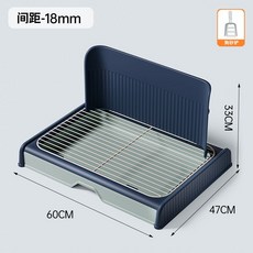 狗狗厠所抽屜中小型中型專用大型尿盆鐵網砂盆寵物大型犬便盆神器, 1個, 【帶牆】特大號深藍抽屜款+贈狗砂鏟