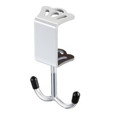 데스크 클램프 홀더 철제 백팩용 가능한 조절 걸이 두께 테이블 가방 책상 이중, 02 White, 02 2 Foldable, White