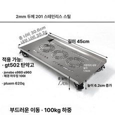 컴퓨터 본체 받침대 방열 롤러 이동식 거치대 데스크탑, 45 30 GT502 O11 A