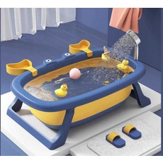 강아지 접이식욕조 목욕통 애견 폴딩형 펫욕조 소형견, 접이식 옐로우, 1개