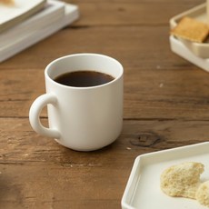 쓰임 마리벨 머그컵 찻잔 커피잔, 크림화이트, 4개