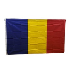 루마니아 폴리에스터깃발 Romania flag 90x150cm 구리고리 이중스티치, 1개, BLUE+YELLOW+RED