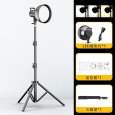 專業手機相機拍照拍攝影室內專用高亮LED打光燈光直播間補光燈, 1個, 2.1米落地支架【單燈套餐】