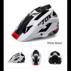 BATFOX 산악 자전거 헬멧 남여공용 공용 일체형 로드 MTB 야외 스포츠 사이클링 장비, L58-61cm, [00] 242-white