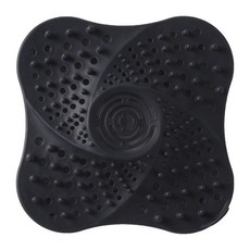 浴室廚房地漏吸盤毛髮過濾網, 四方過濾網黑色, 黑色