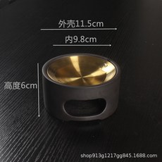 多用途陶瓷精油蠟燭香薰爐，咖啡粉/檀香粉提香器，家用室內擴香爐, 大口熏香爐+不銹鋼小盤