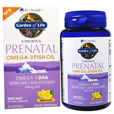 Garden of Life Omega3 DHA魚油膠囊 檸檬味 480mg, 1罐, 60顆