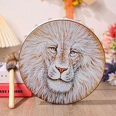 문 달 스타일 사운드 양피 모조 드럼 타악기 이클립스 비건 샤먼, 10. 카키색 사자, 1개