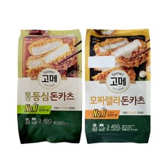 CJ 고메 바삭튀겨낸 돈카츠 통등심+모짜렐라, 1세트, 900g
