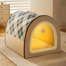 대형견 겨울 하우스 보온 강아지 집 방수 방한 텐트 난방 고양이 실외, A. 전면방풍 기능을 갖춘 그레이 더블하우스, B. M사이즈464036cm 15파운드 이내, 1개