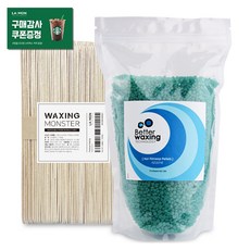 베럴왁싱 하드 구슬 왁스 1kg 3종 + 우드 스파츌라 L 100개입 세트, 1개