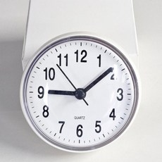 욕실시계 방수 화장실 주방 흡착 붙이는 무소음 W250, 방수시계(스카이)