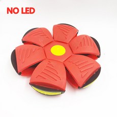 [타임딜] LED 플라잉 UFO 플랫 디스크 공 조명 장난감 어린이 야외 정원 농구 게임 던지기, [01] red no LED, 1개