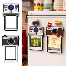 아임봄 레트로 감성 포토 프레임 냉장고 마그네 자석 인테리어 선물 장식품, 블랙