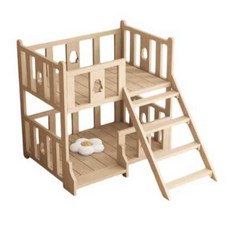 강아지 2층침대 반려동물 잠자리 반려견 하우스 집, 1개, 68x48x80cm / 앞쪽계단