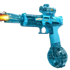 冰鼠電動水槍 火光發光燈光自動玩具水槍 兒童戲水玩樂必備, 藍色, 1個