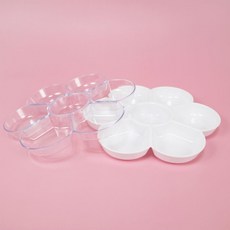 꽃 미술 팔레트 수채화 휴대용 파레트 미술용품 미술파레트 미술팔레트, 투명