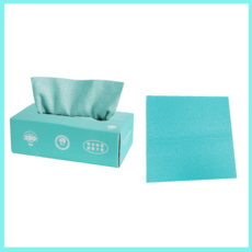 抽取式超細纖維抹布20片/盒，灰色簡約風，吸水力強，居家清潔必備, 藍色, 1個