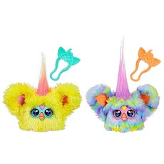 Furby 퍼비 Furblets 스프링 미니 프렌즈 너그에트&스위디 2팩 부활절 달걀 및 병아리 테마 전자 인형 장난감 토이 멀티컬러 선물, Furby Furblets 스프링 미니 프렌즈 너그에트