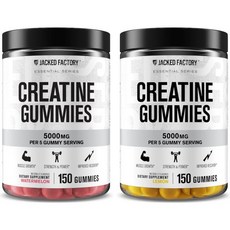 Jacked Factory Creatine Monohydrate Gummies 5g Daily Dose 1g per Gummy - Creatine Gummy for Men an, Jacked Factory Creatine Monohy, 1개