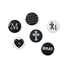 MUCENT 시그니처 로고 핀버튼 뱃지 세트 남녀공용, NONE