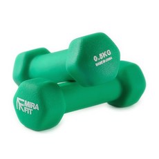 미라핏 6각무광 미용아령 요가 필라테스, 2개, 0.5kg