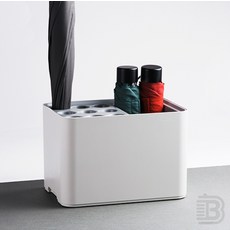 베스트퀄 대용량우산꽂이 15구 사각우산꽂이, 쿨그레이