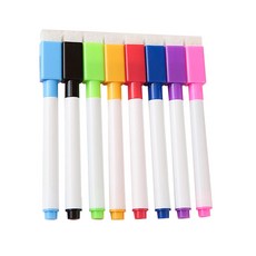 QIDINA 磁吸可擦拭白板筆, 1組8入, 1個